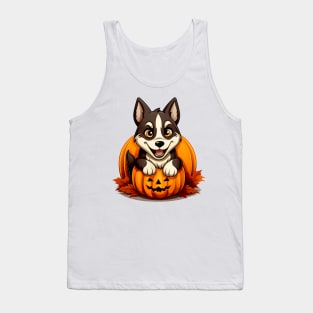 Siberian Husky Dog inside Pumpkin #1 Tank Top